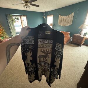 Show Me Your MuMu Black and Cream Cardigan